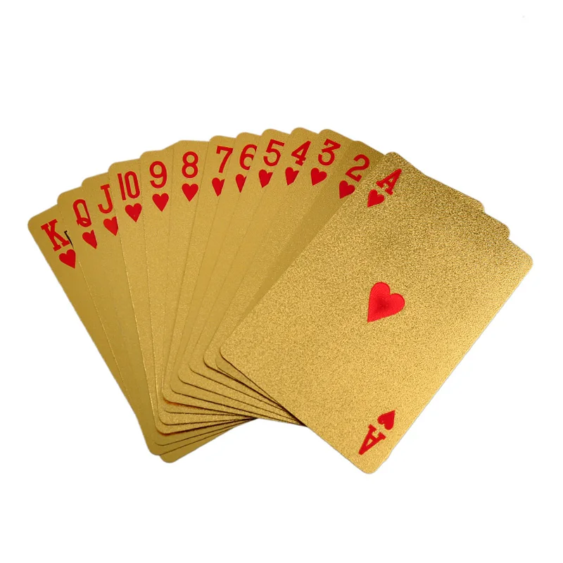 2 коробки Позолоченные карты ПВХ водонепроницаемые 24 k позолоченные игральные карты высокого качества настольные игры Пластиковые колода игральных карт в подарок