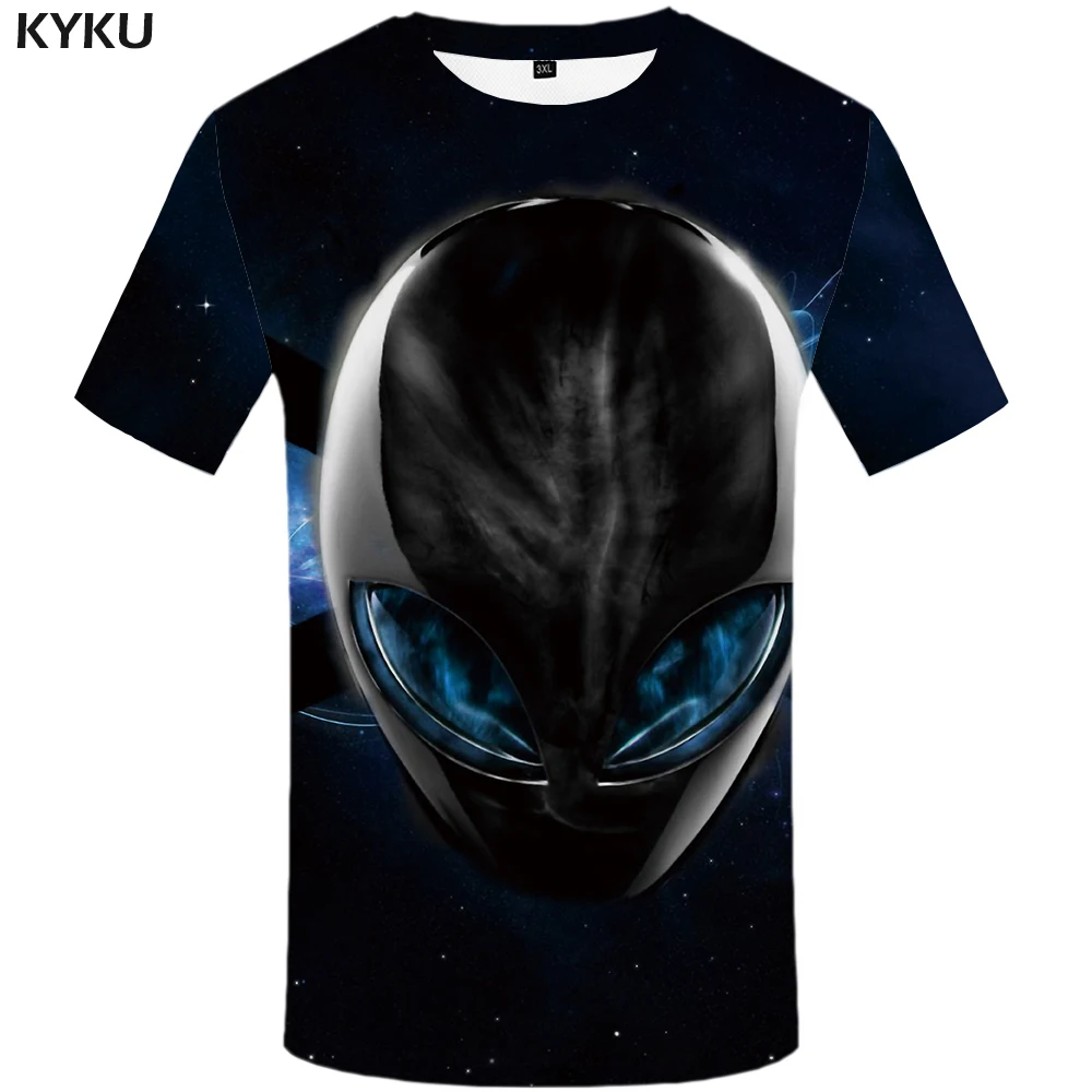 

3d Tshirt Alien T-shirt Men Galaxy Space Anime Clothes Metal Tshirt Printed Black T-shirts 3d Shirt Print Mens Clothing