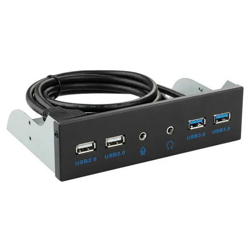 Great-Q USB3.0 drive bit panel 2* USB3.0+ 2* USB2.0+ HD audio 3,5 мм разъем для наушников usb-хаб