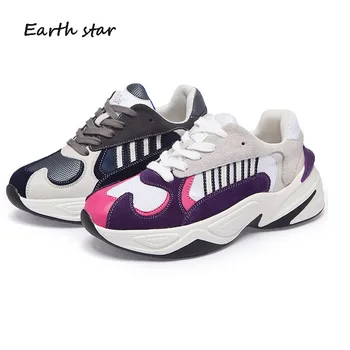 

EARTH STAR New Shoes Women Fashion Brand Platform Sneakers Lady chaussure Autumn Female footware Breathable All Match Girl Flats