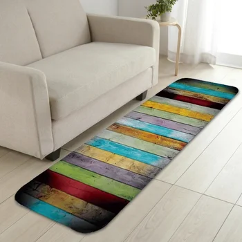 

3 Size Multi Striped Carpets for Living Room Bath Mat Rectangle Doormat Non Slip Kitchen Rug Rug Welcome Mats for Front Door