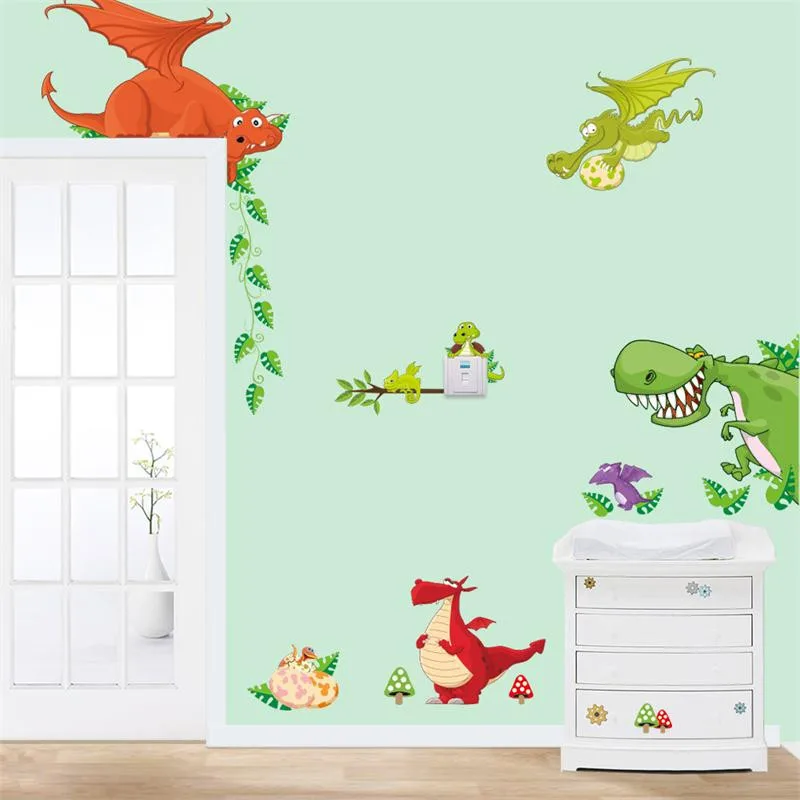 Милые животные живы в вашем доме DIY стикер на стену s/домашний декор Джунгли Лес тематические обои/подарки для детей наклейки для украшения комнаты