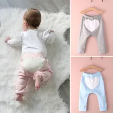 Emmababy 0-24 м Одежда для новорожденных мальчиков Одежда для маленьких девочек Осень Теплый Хлопок ремень Длинные Брюки для девочек принтом сердца Дамские шаровары