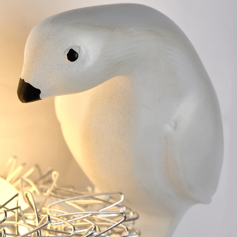 Bird Nest Led Wall Lamp With Birds Art Lamps Children Room Bird House Design Wall Light Handcrafts Aluminium Handmade Lighting