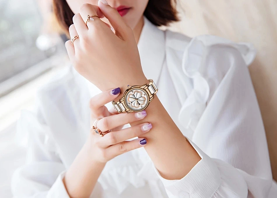 Новинка SUNKTA Топ бренд класса люкс водонепроницаемые женские часы; мода и простота керамические кварцевые часы Женское платье часы Relogio Feminino