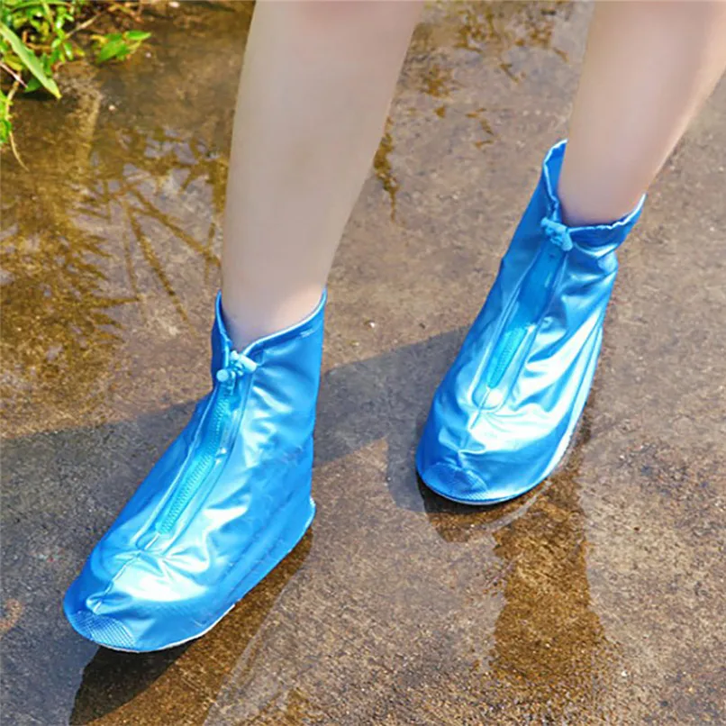 Portable Rain shoe rainproof shoes cover Waterproof Rain Shoes Covers Thicker Non-slip Scootor Boots Umbrella Accessories #2h29 (9)