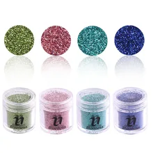 4 бутылки/набор 0,4 мм лазерный шестигранный Блестящий 3D украшение для ногтей 4 разных цветов акриловый DIY BG094-097 для ногтей