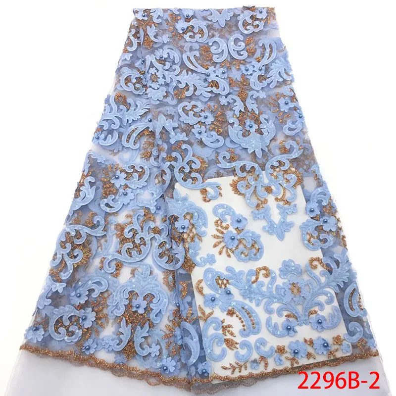 

Latest High Quality African Tulle Lace Fabric 2019 Net Lace Fabric with Beads Nigerian French Net Lace for Dress APW2296B