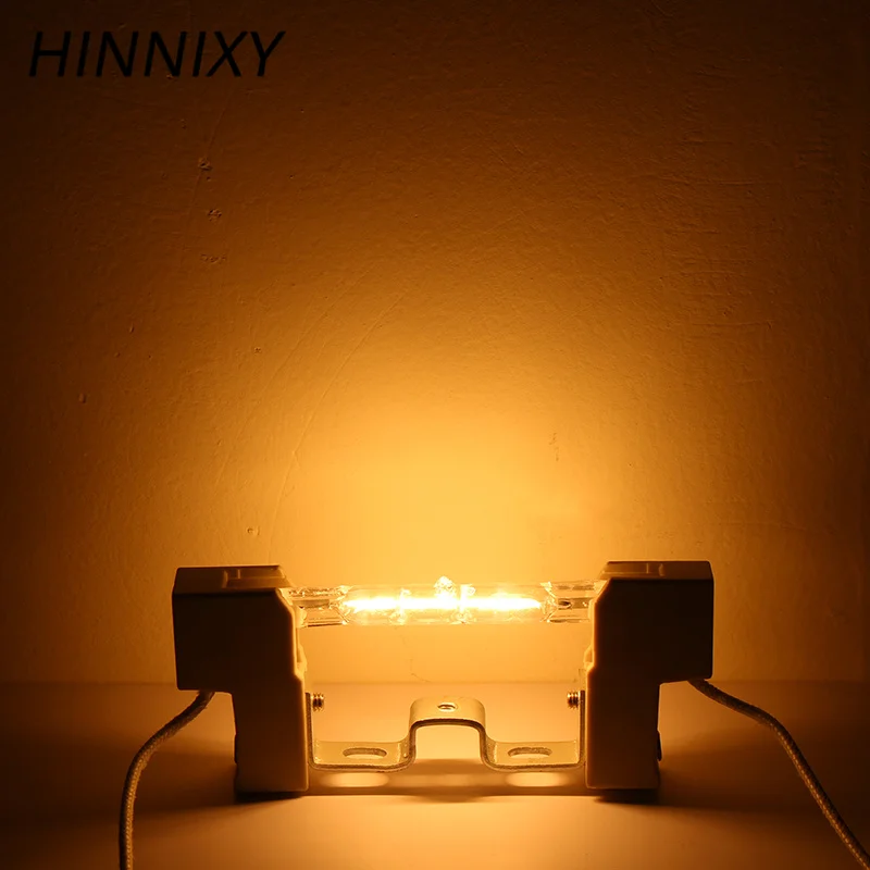 Hinnixy 5 шт./лот R7S галогенная лампа с регулируемой яркостью 220в 230в в виде стеклянной