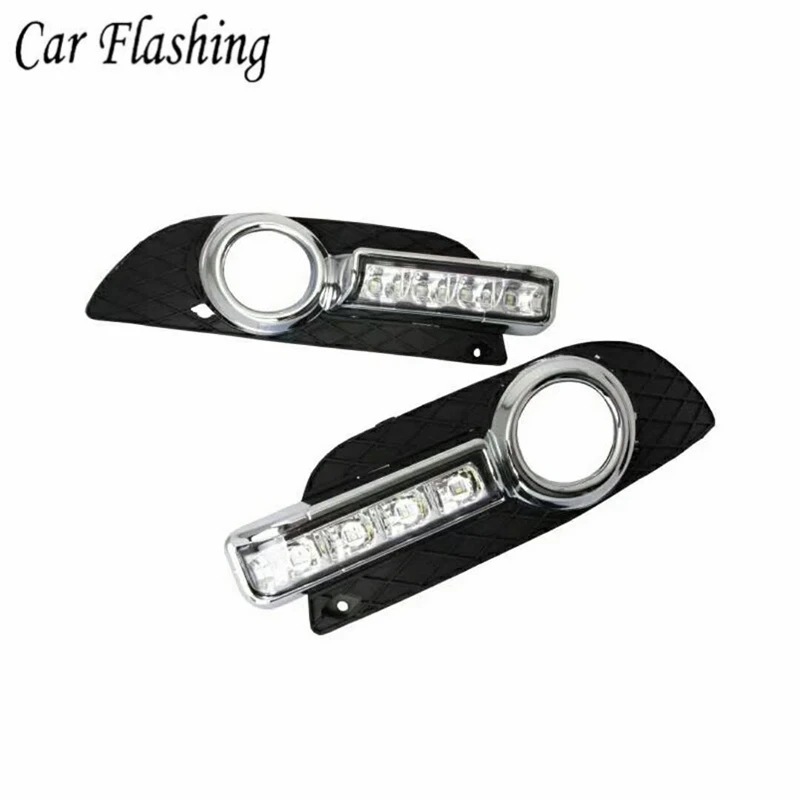 

Car Flashing 1set LED DRL Daytime Running Light Daylight yellow Signal lamp car-Styling For Mitsubishi Lancer EX 2009 - 2014