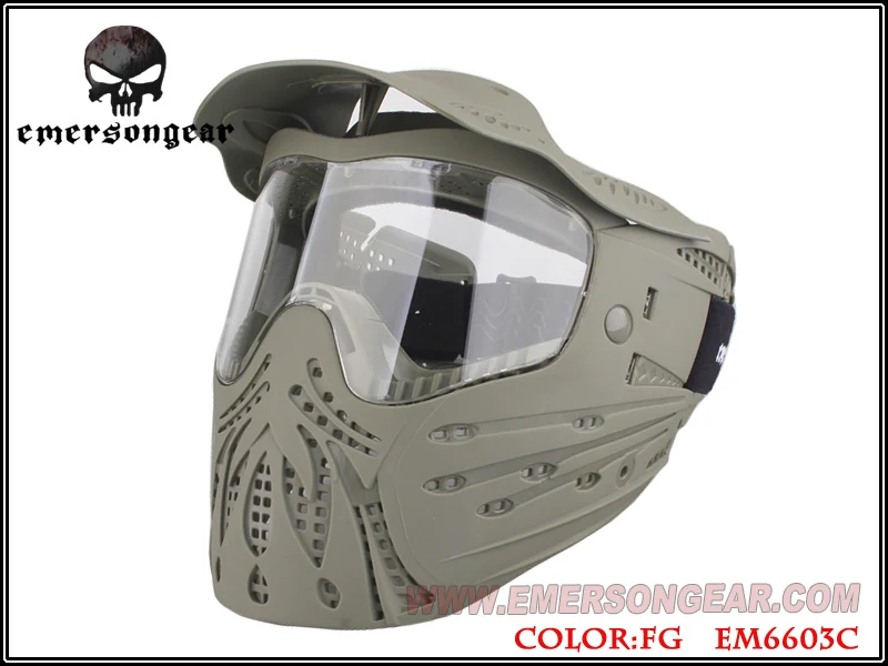 

Details about Military Airsoft Combat Full Face Mask EMERSON Tactical Anti-Strike Mask EM6603 Multicam Black AT-FG