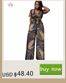 Традиционная африканская одежда на заказ женские комбинезоны Дашики женские костюмы трубы рукава Плюс Размер Женская одежда 6XL WY393