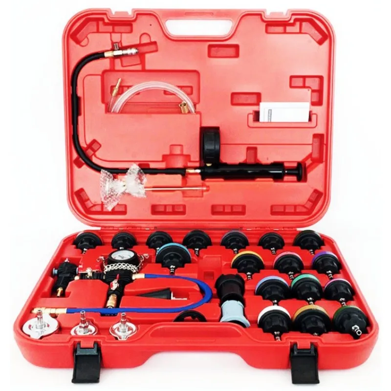 

28pcs Universal Radiator Pressure Tester Kit Cooling System Tester Water Tank Leakage