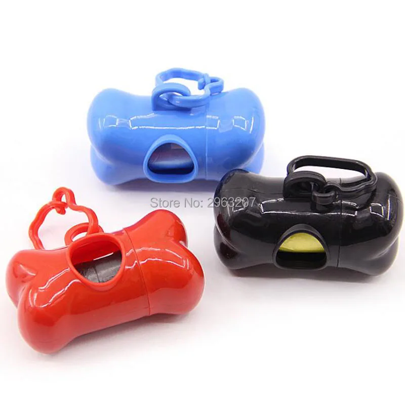 200pcs/lot Bones Type Pet Waste Dispenser Box With Waste Bags Poop Bag
