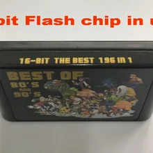 Игровой картридж 196 в 1 для консоли sega Genesis и MegaDrive
