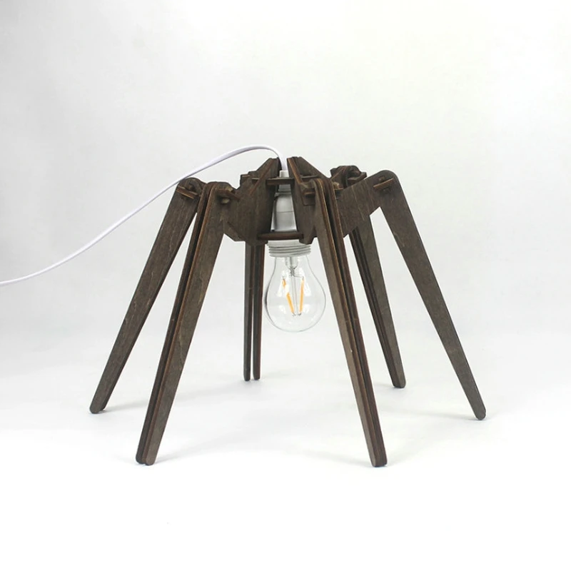 Assembly Wooden Table lamp Led DIY Puzzle and Game Night ...
