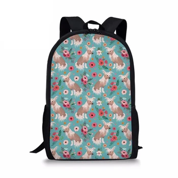 

Dachshund Floral Printed Girl's School Bags Kid for Backpack Children School Bookbag Rucksack Shoulder Girl Mochila