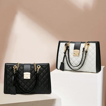 

2020 New Luxury Handbags Women Bags Designer Brand Tote Casual Leather Chain Large Lingge Shoulder Bag Crossbody Bags For Women