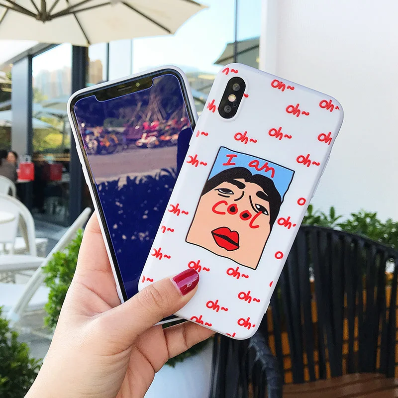 Мультфильм модные милые телефонные чехлы для IPhone X 6 6s 7 8 XR XS Max мягкие ТПУ задняя