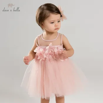 

DBA9342 dave bella summer baby girl's princess cute floral dress children fashion party dress kids infant flowers lolita clothes
