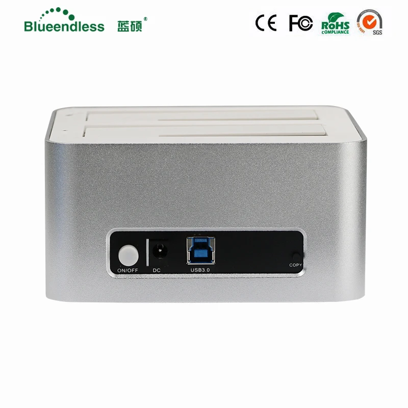 Алюминий 2 bay 2." /3.5" SATA USB 3.0 HDD док-станции 2.5 HDD Case клон Функция HDD caddy без компьютера с ce/rohs