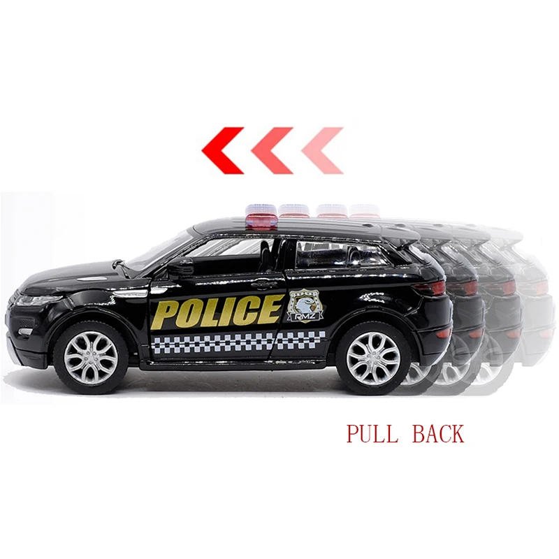 RMZ CITY 1:36 Evoque SUV полицейская игрушечная машинка литая под давлением модель автомобиля игрушка с оттягиванием для детей подарки коллекция игрушек