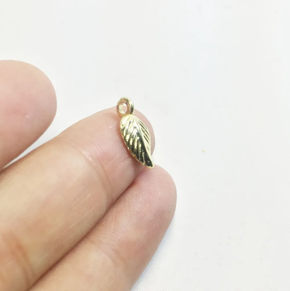 Eruifa 20 шт 10*7 мм маленький Красивый лист ожерелье, серьги браслет ювелирные изделия DIY ручной работы 2 цвета