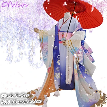 

Anime Black Butler Ciel Phantomhive Dream 100 Moon Awakening Cosplay Costume Japanese Kimono Halloween Costumes Uniforms
