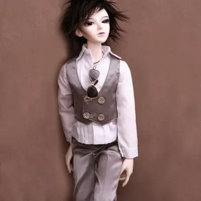 

[wamami] 520# Silver Waistcoat/Trousers/Suit 1/4 MSD 1/3 SD DZ AOD SD BJD Dollfie