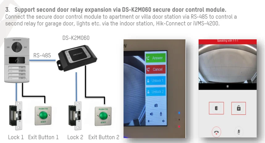 Hik HD многоязычный DS-KV8102-IP, ip-интерком, IP дверной звонок водостойкий, RFID карта, IP внутренняя Проводная связь