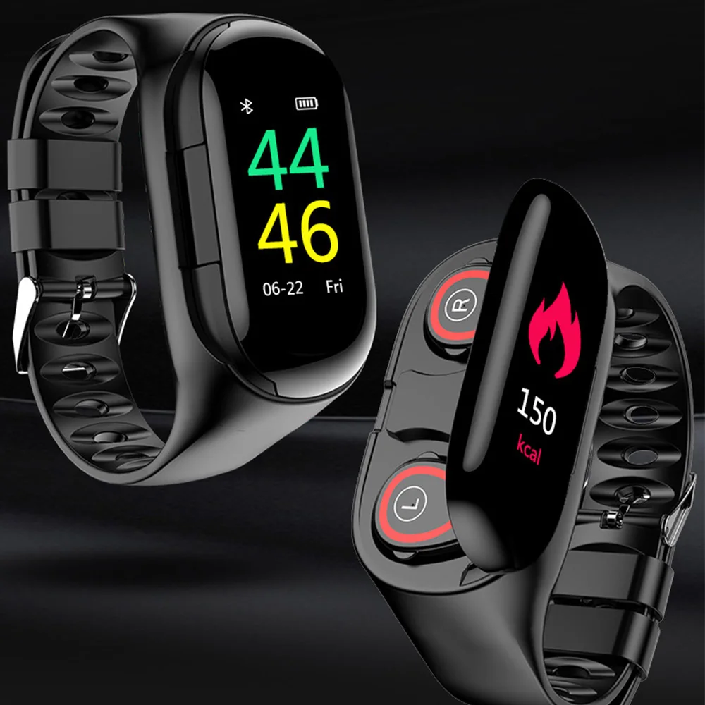Умные часы Timethinker M1 с bluetooth наушником монитор сердечного ритма умный Браслет