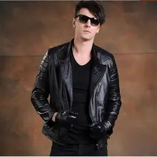 DHL Модные мужские куртки из воловьей кожи, Мужская байкерская куртка из натуральной кожи. Качественное кожаное пальто в моторном стиле