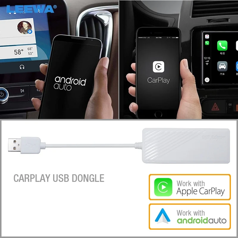 LEEWA USB ключ работает с Apple iOS CarPlay Android Auto для автомобиля Система головное