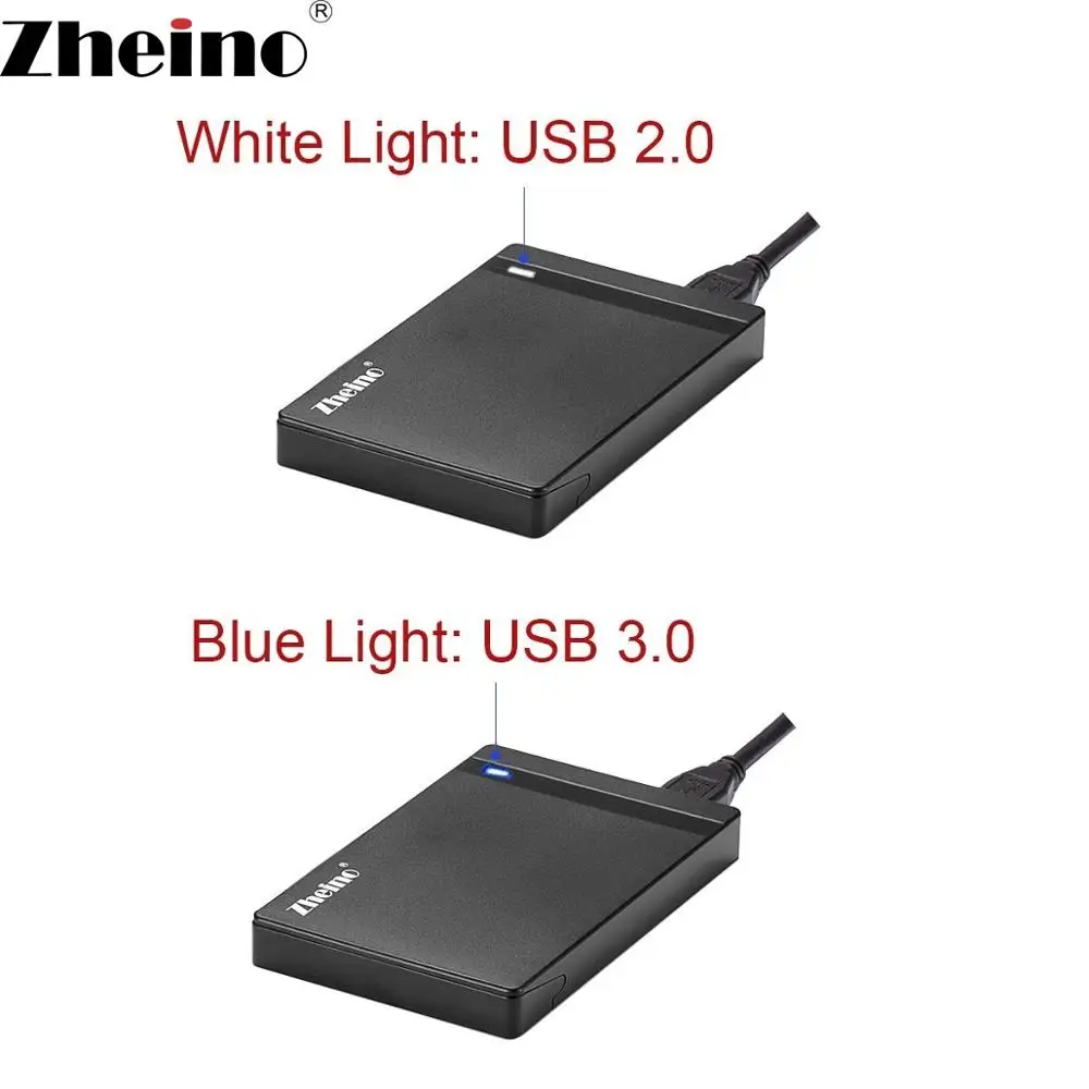 Zheino 2,5 дюйма USB 3,0 HDD/SSD Внешний корпус Чехол-коробка Тип A-Micro B для 7 мм 9,5 мм Sata жесткий диск без инструментов