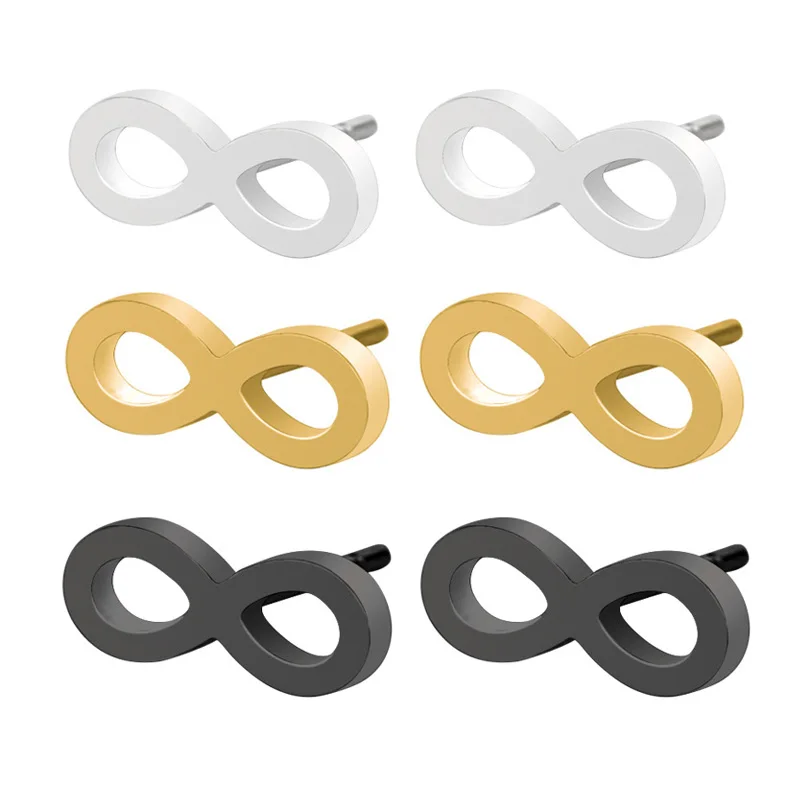 Новые модные милые бесконечные серьги-гвоздики, милые элегантные женские серьги в форме знака,, дизайнерские серьги-гвоздики, ювелирные изделия, подарки