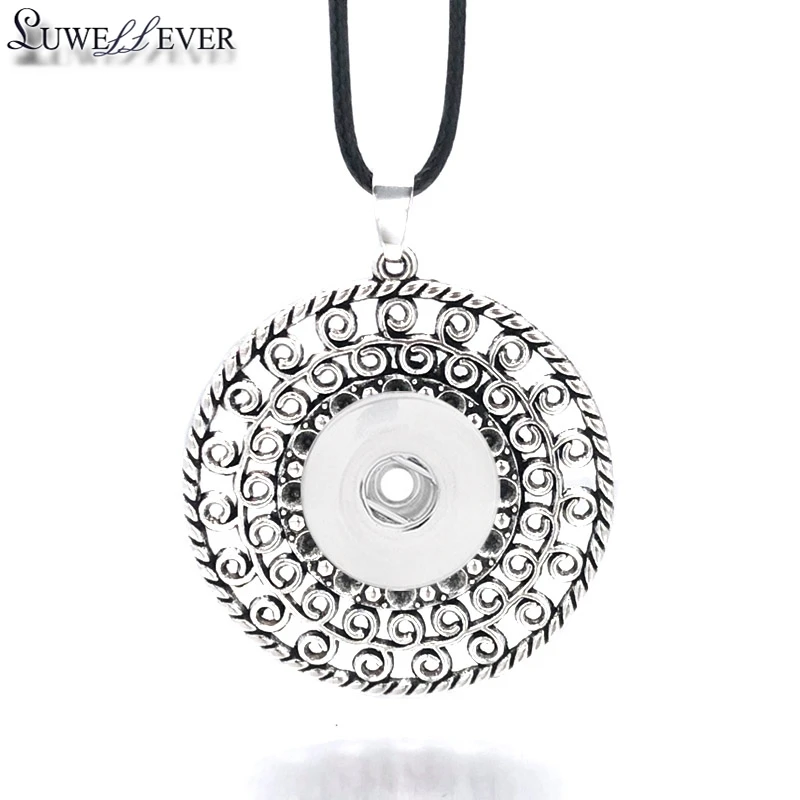 

Fashion Interchangeable Flower Crown Ginger Necklace 034 Fit 18mm Snap Button Pendant Necklace Charm Jewelry For Women Gift