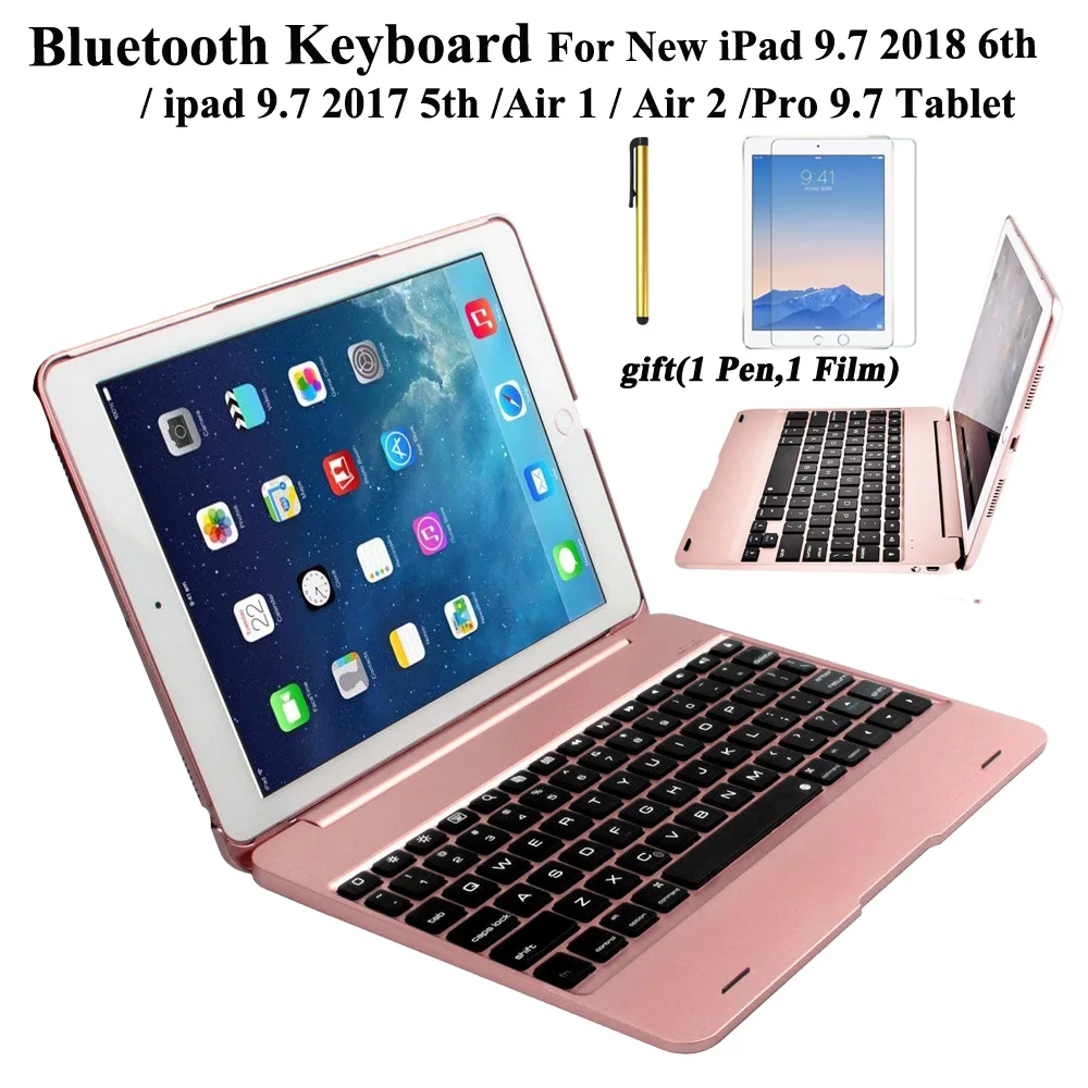 

Flip Cover for Apple New iPad 9.7 2017 2018 5th 6th Generation Wireless Bluetooth Keyboard Case for iPad Air 1 Air 2 Pro 9.7+gif