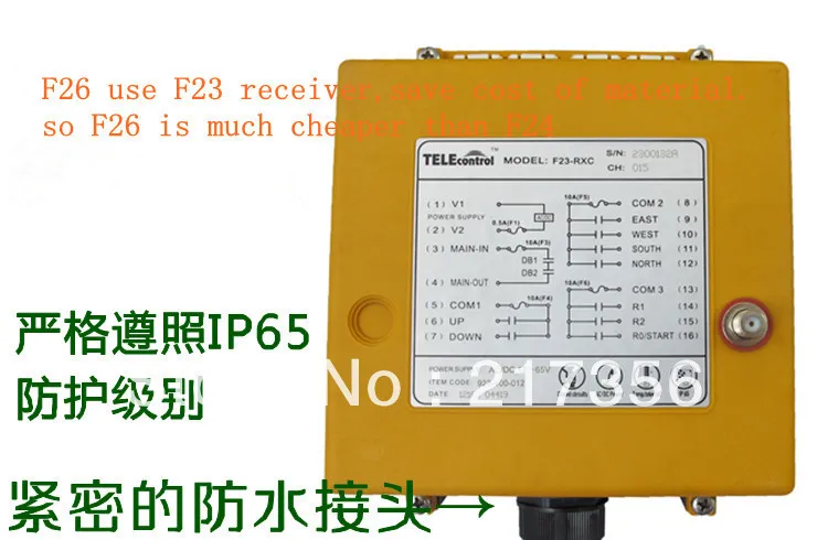 F26-B2(включает 1 передатчик и 1 приемник)/крановое дистанционное управление/беспроводной пульт дистанционного управления/аппаратура дистанционного управления марки uting