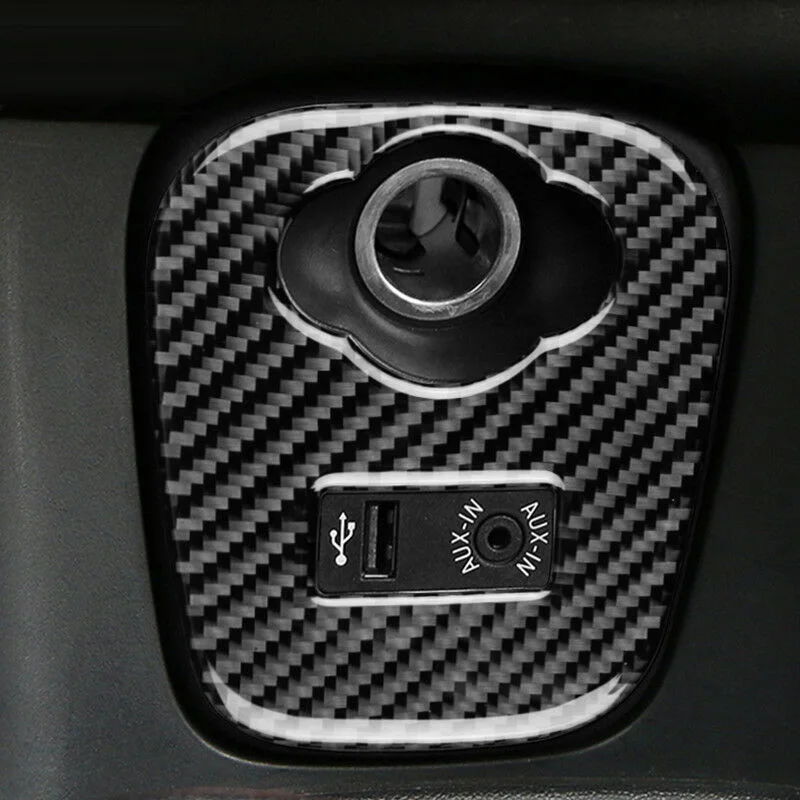 Автомобильный USB AUX панель углеродное волокно+ эпоксидный клей смола декоративная рамка Крышка отделка для Mini Cooper F55 F56 декоративная рамка