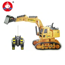 RC Truck 7CH Remote Control Rc Tanks Simulation Engineering Truck Excavator For Kids Christmas Gif Construction Model Toys 6811L