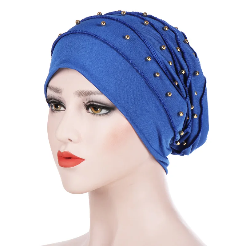 

Women Stretchy Turban Headwear Cancer Chemo Hat Beanie Scarf Turban Head Wrap Cap Muslim Turban Hats Cap Hijab For Women Lady