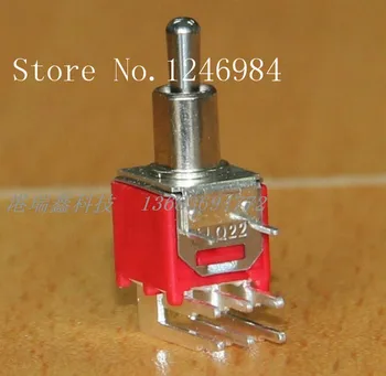

[SA]TS-7A Dual 2.54 six feet are bent stalls M5.08 subminiature toggle switch Q22 Taiwan Deli Wei--50pcs/lot