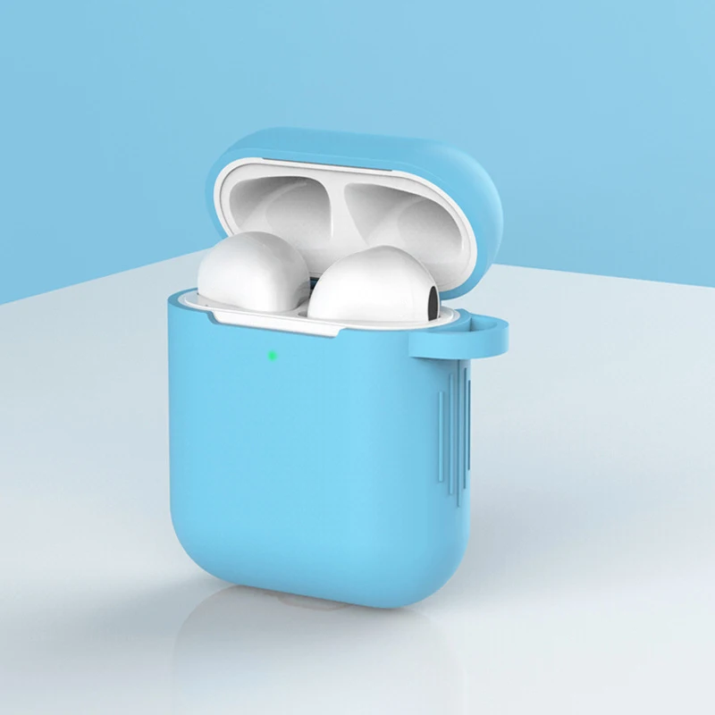 Чехол для наушников Apple AirPods 2 силиконовый чехол беспроводной Bluetooth наушники Air Pods Чехол защитный для AirPod Silm чехол