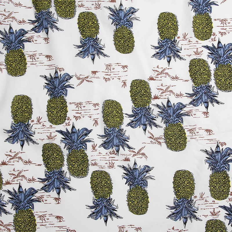pineapple fabric Retro style fabric Calico Printed cotton fabric for