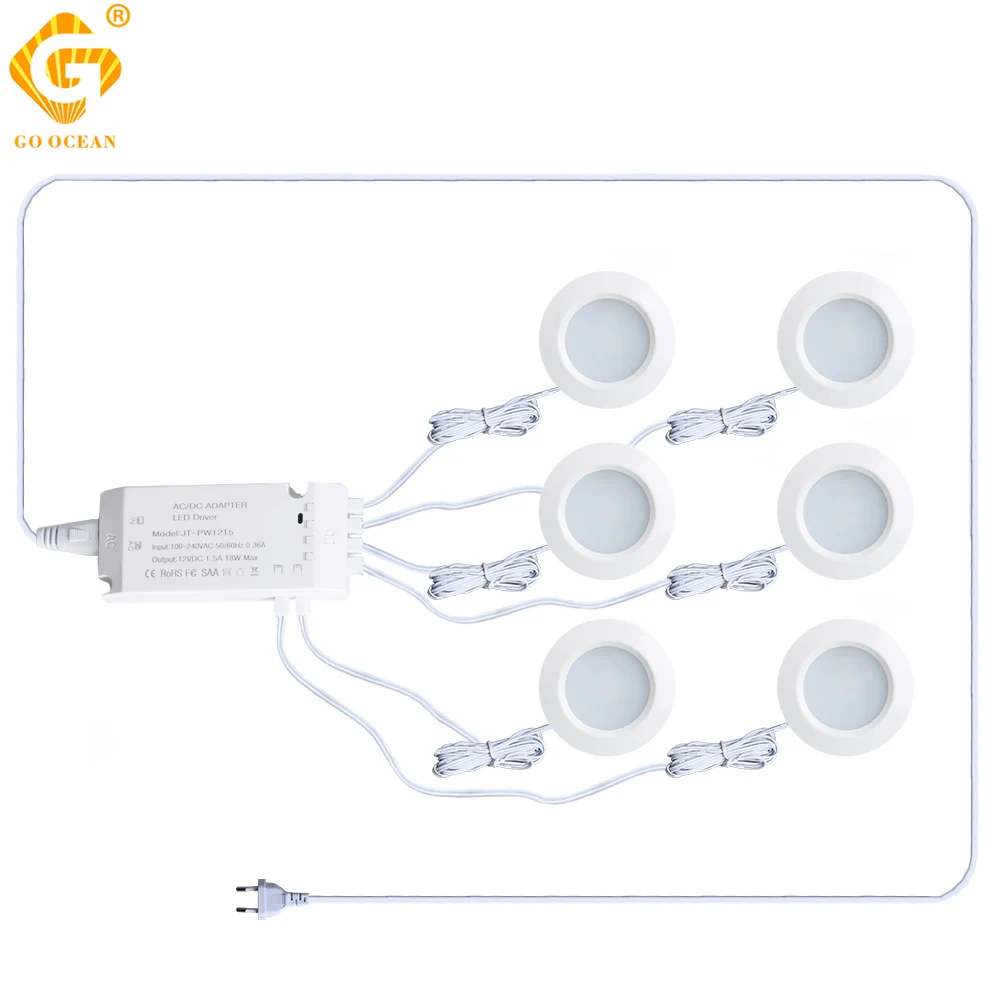  LED Cabinet Lights 12V 3W Kitchen Counter Furniture Shelf Lighting Under Cupboard Wardrobe Furnitur - 32899475298