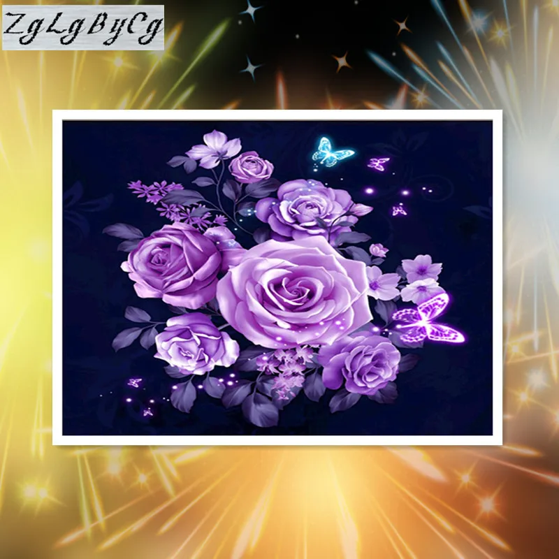 

Full drill diamond embroidery 5d diy diamond painting Flowers cross stitch diamond mosaic pictures of Home decor