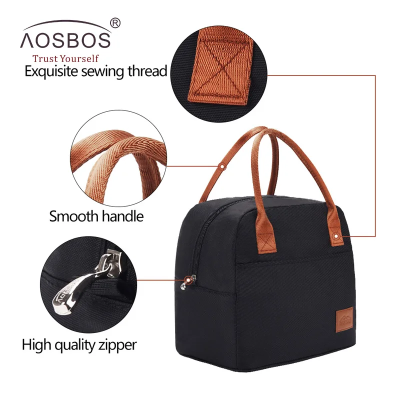 Fashion Portable Cooler Lunch Bag Thermal Insulated Travel Tote Bags Large Food Picnic Lunch Box Bag For Men Women Kids