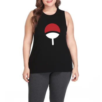 

Womens UCHIHA CLAN Anime Manga Minja Shinobi Plus Size Workout Casual Muscle Tank Vest