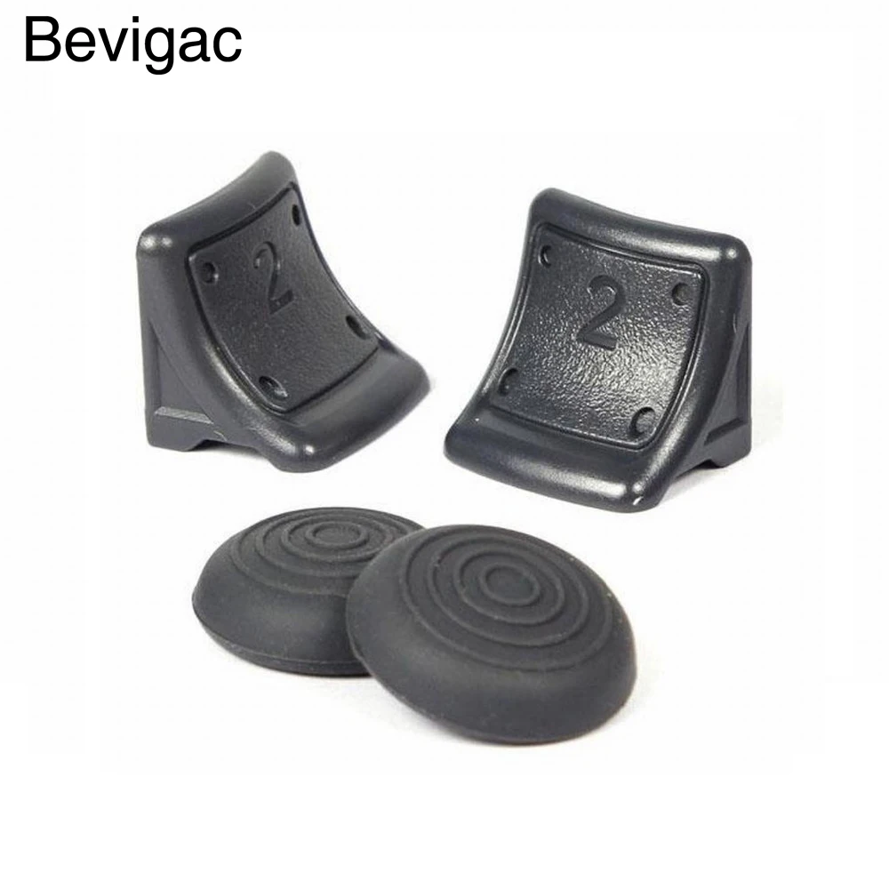 

Bevigac 4 in 1 Dual Replacement Plastic Triggers Silicone Bonus Cap for Sony Playstation PS 3 PS3 Wireless Game Controller Parts