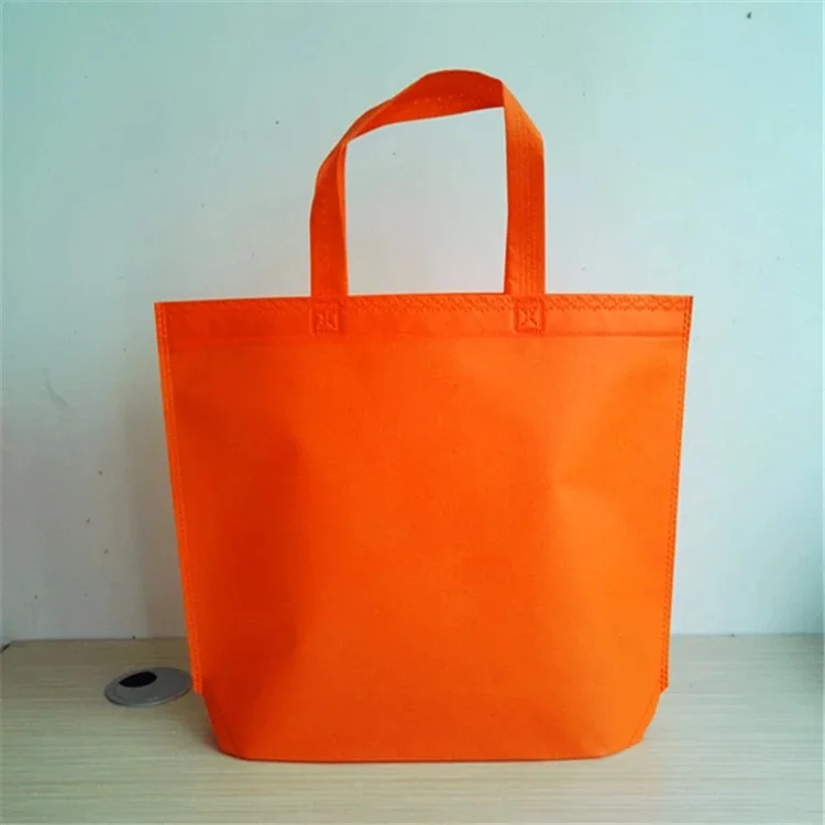 10pcsMulti-use подарочные сумки, детские сумки для дня рождения, нетканые сумки, 7 однотонных цветов с ручкой, сумка для покупок, Подарочная сумка DIY - Цвет: Orange